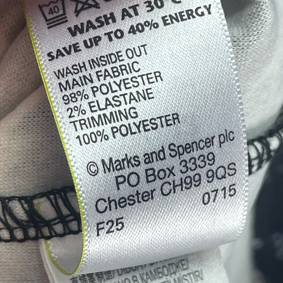 M&S collection marks and Spencer UK size 12 black and white houndstooth dress - Picture 7 of 7